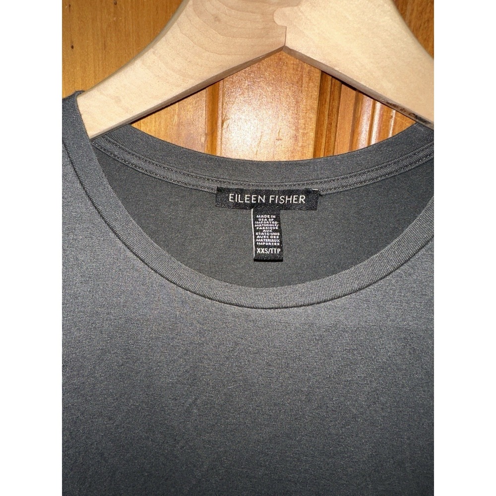 Eileen Fisher Women's XXS 2XS Jersey Tunic Long T Shirt Tee Top Short Sleeve - Picture 2 of 7